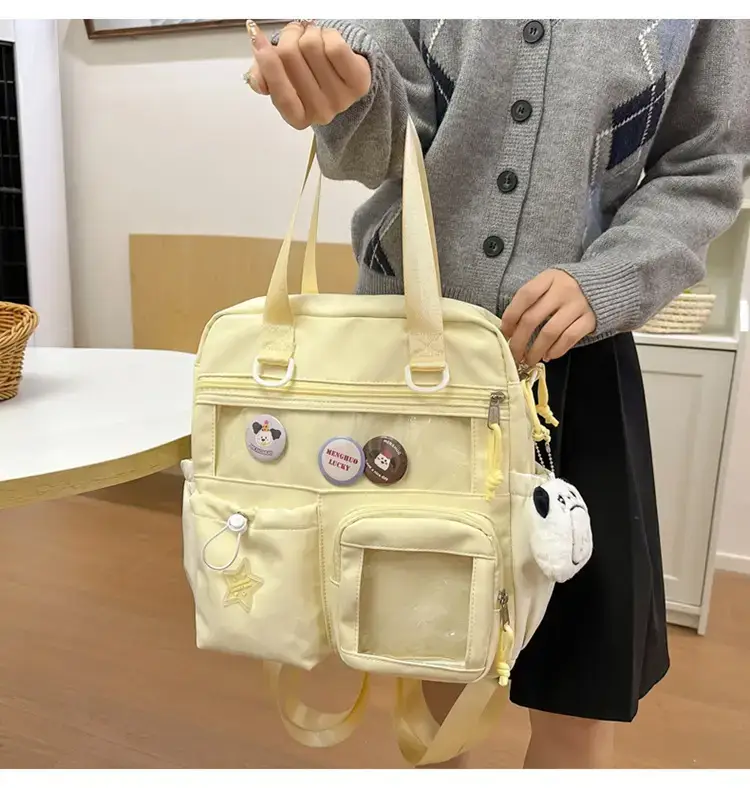 Cute Pink Crossbody Bag for Girls Large Capacity Tote Bag — feature 26
