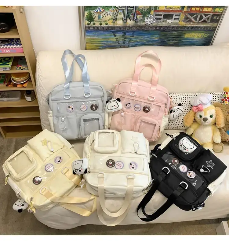 Cute Pink Crossbody Bag for Girls Large Capacity Tote Bag — feature 27