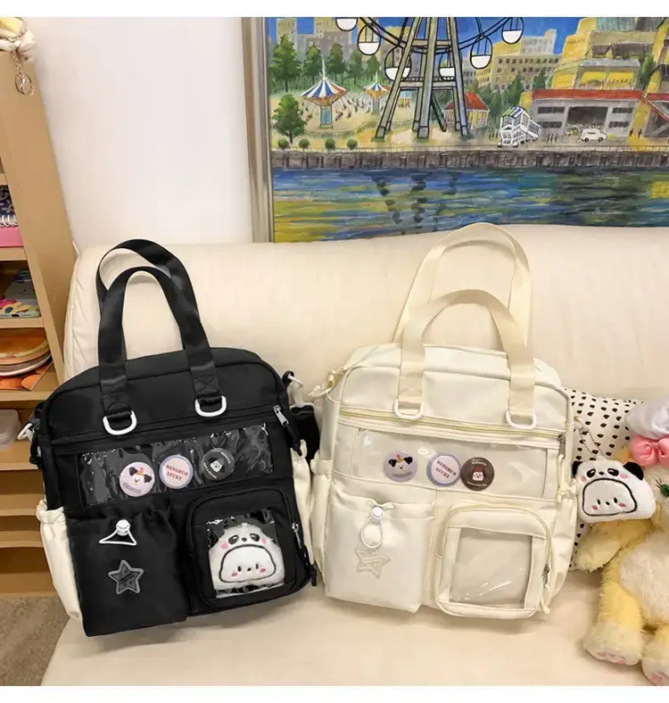 Cute Pink Crossbody Bag for Girls Large Capacity Tote Bag — feature 28
