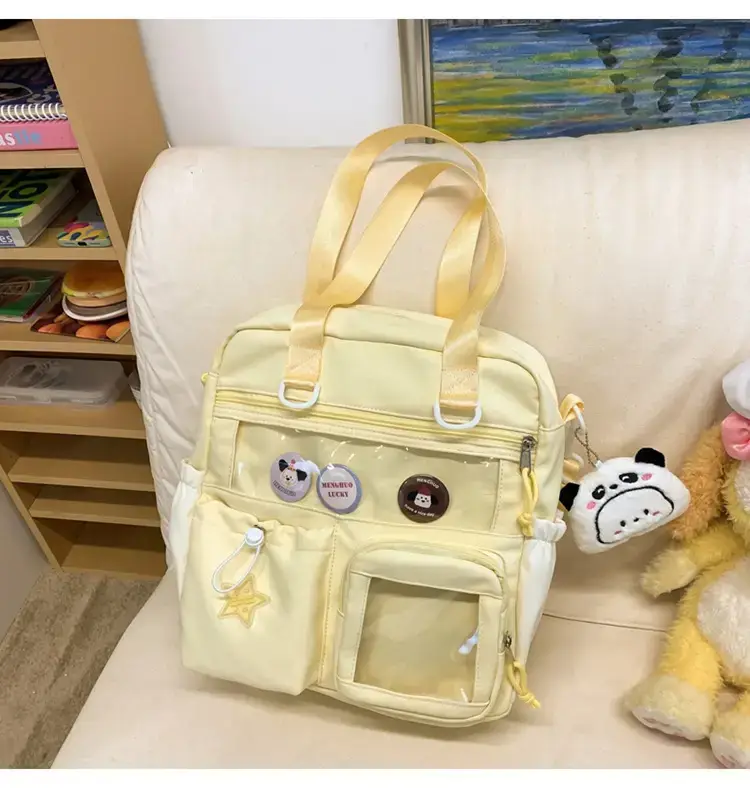 Cute Pink Crossbody Bag for Girls Large Capacity Tote Bag — feature 32