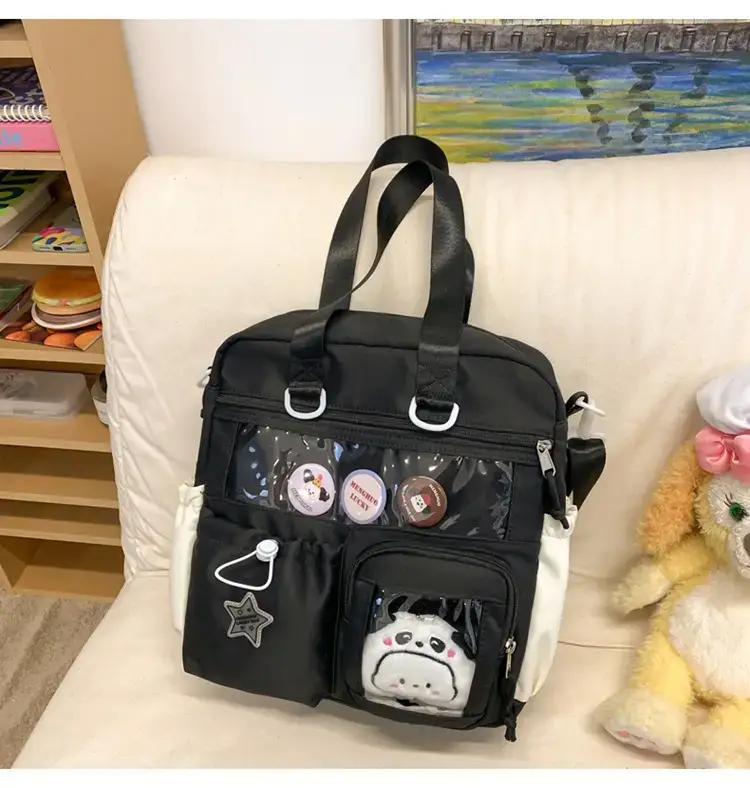 Cute Pink Crossbody Bag for Girls Large Capacity Tote Bag — feature 33