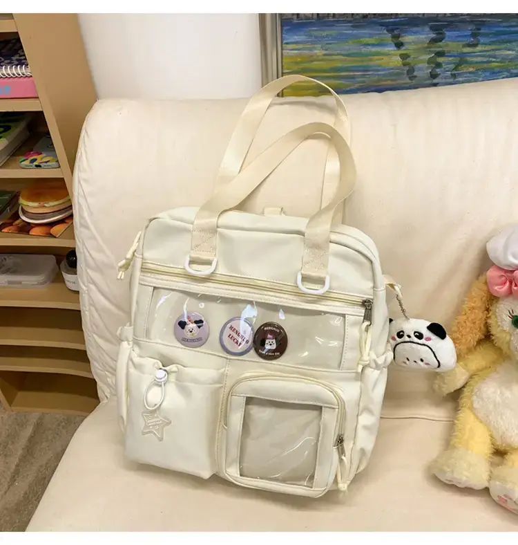 Cute Pink Crossbody Bag for Girls Large Capacity Tote Bag — feature 34