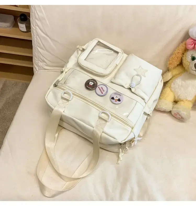 Cute Pink Crossbody Bag for Girls Large Capacity Tote Bag — feature 35