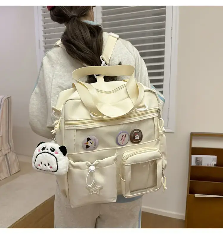 Cute Pink Crossbody Bag for Girls Large Capacity Tote Bag — feature 6