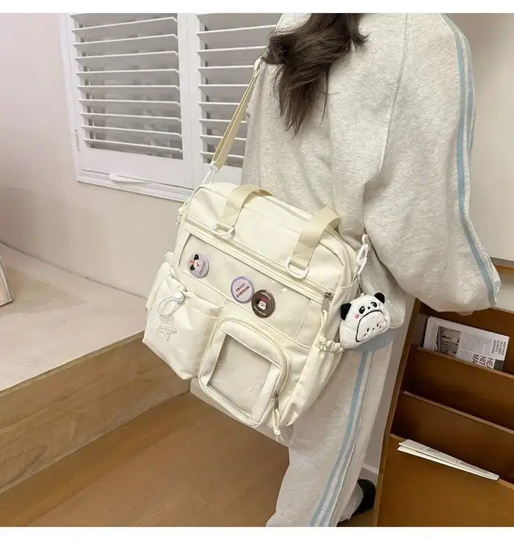 Cute Pink Crossbody Bag for Girls Large Capacity Tote Bag — feature 9
