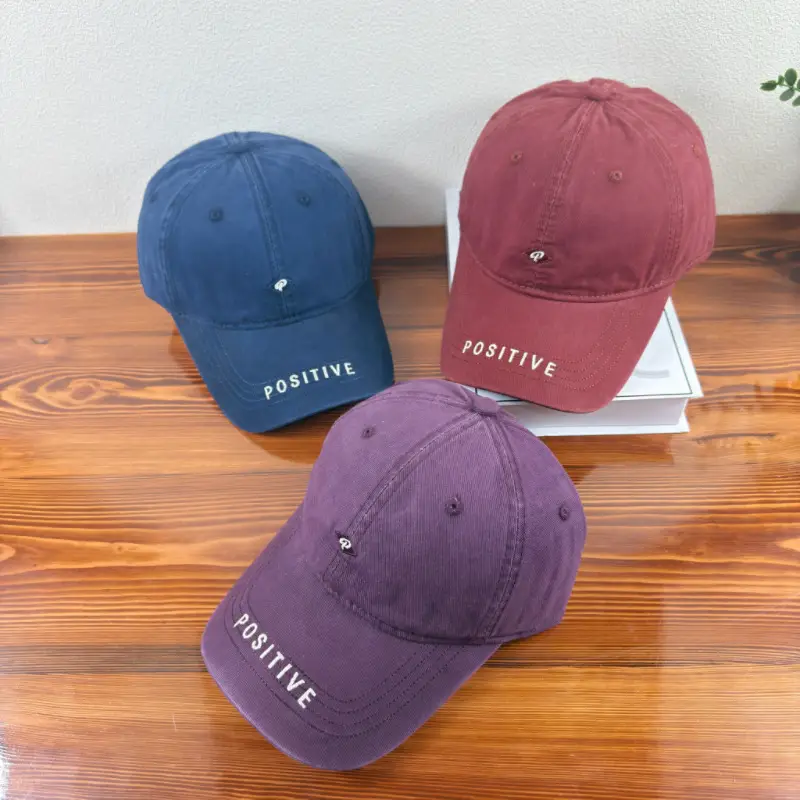 White Positive Embroidered Baseball Cap for Women - Image 8