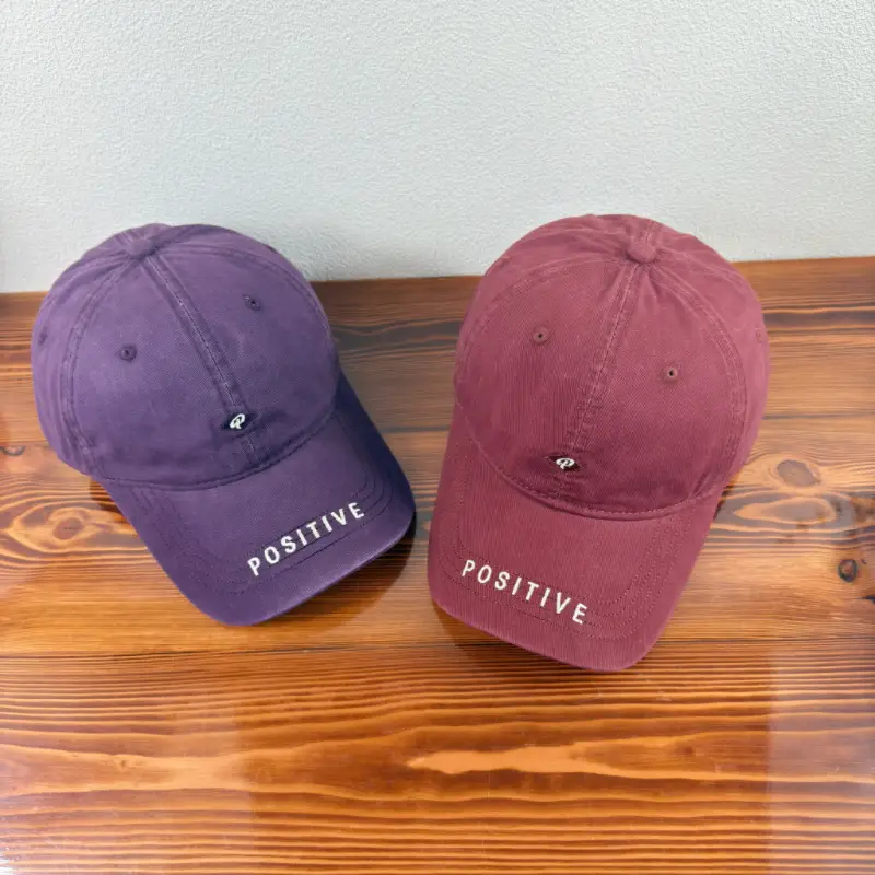 White Positive Embroidered Baseball Cap for Women - Image 9