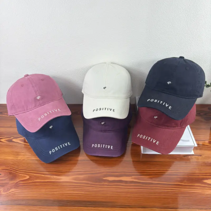 White Positive Embroidered Baseball Cap for Women - Image 10