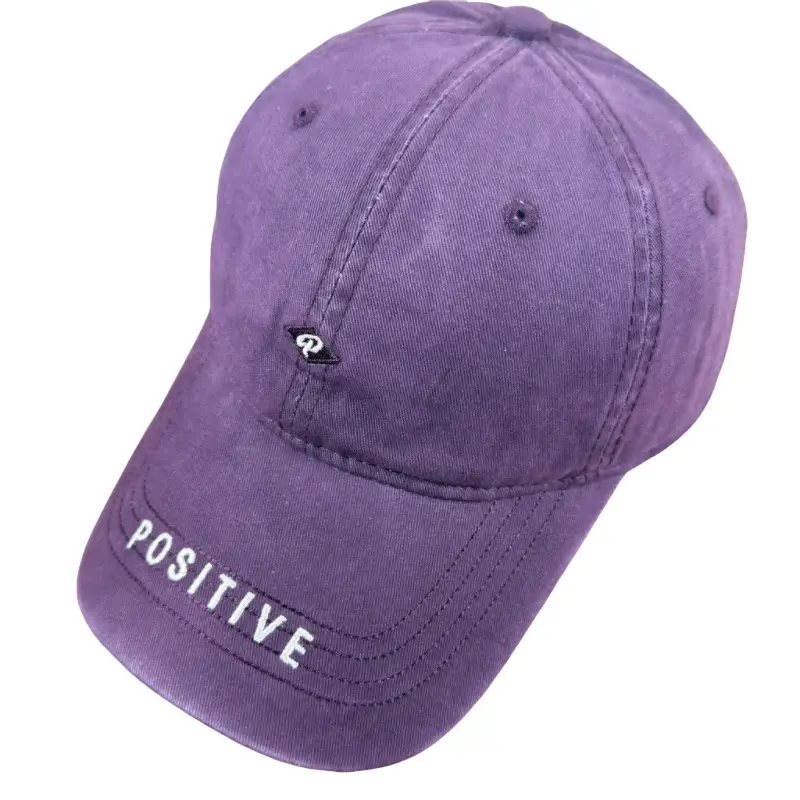 White Positive Embroidered Baseball Cap for Women - Image 11