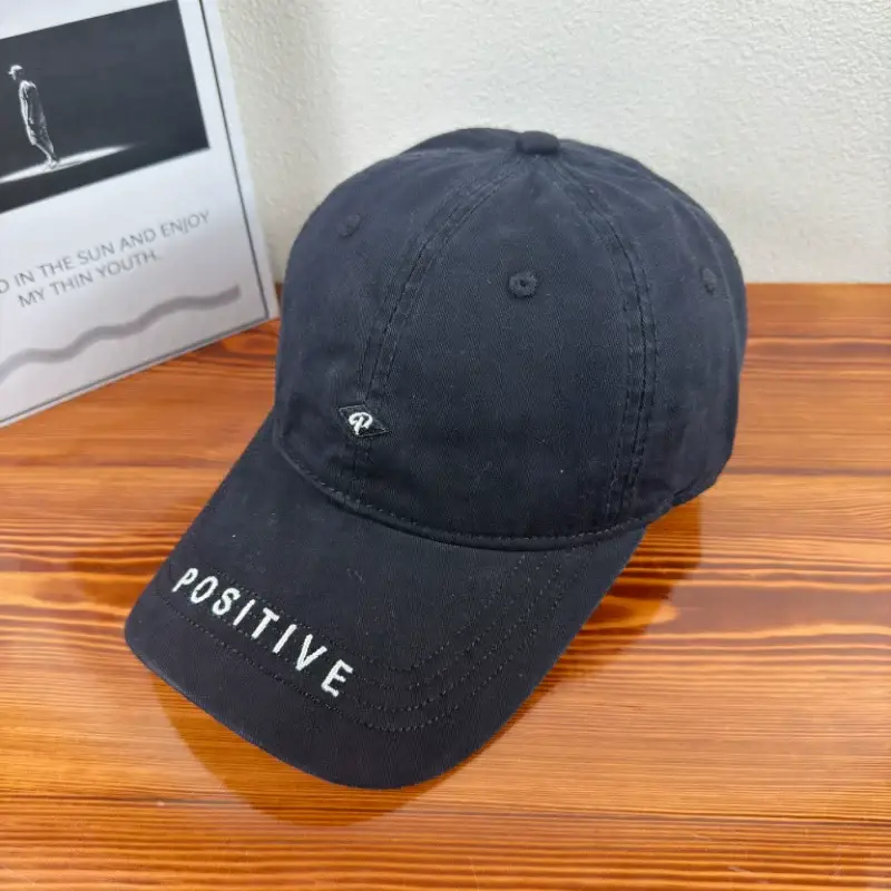 White Positive Embroidered Baseball Cap for Women — feature 10