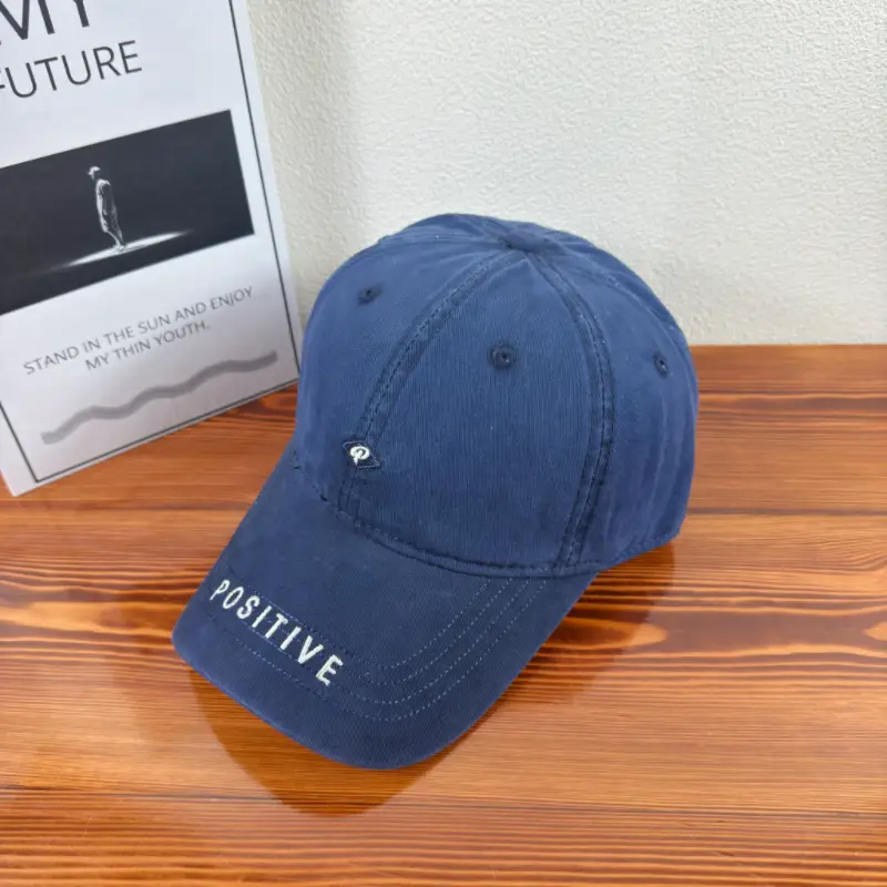 White Positive Embroidered Baseball Cap for Women - Image 5