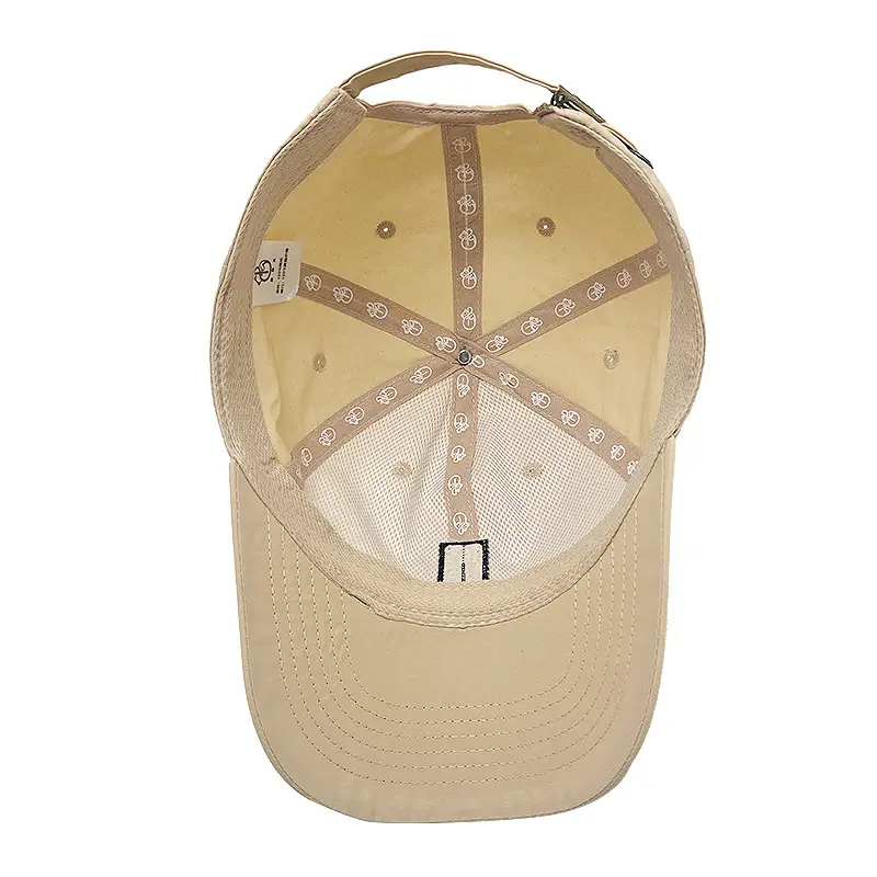 Casual Beige Baseball Cap with Long Brim for Men Women