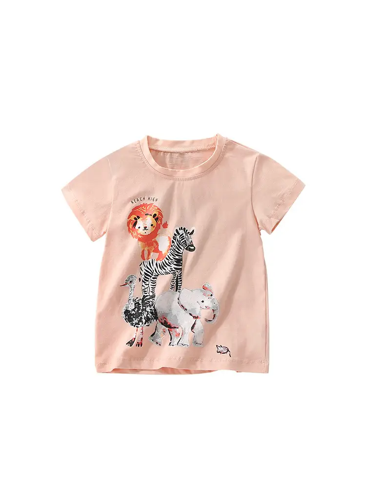 Cross-Border Malwee Boys T-Shirt Peach Summer - Image 6