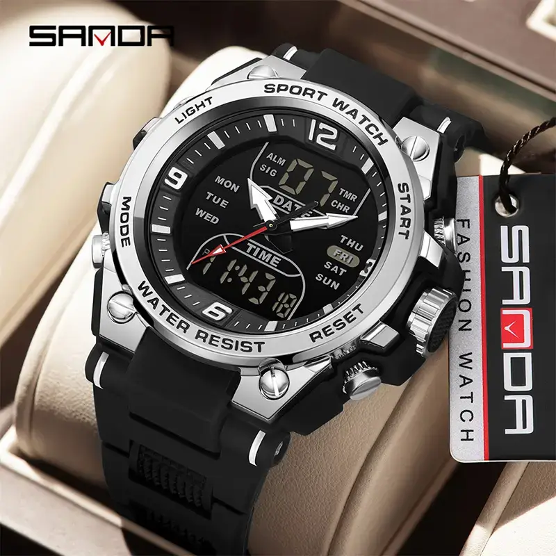Sanda Blue Digital Swimming Sports Watch for Men - Image 11