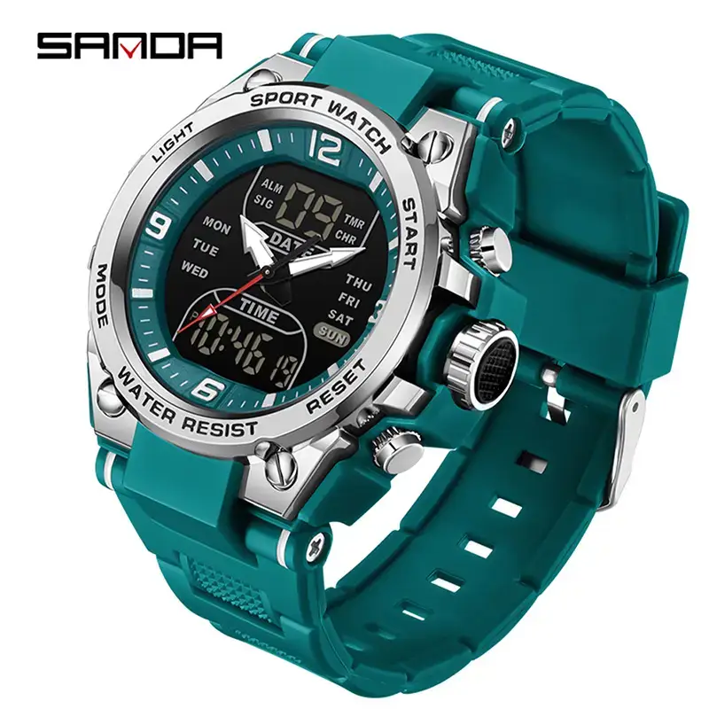 Sanda Blue Digital Swimming Sports Watch for Men - Image 7
