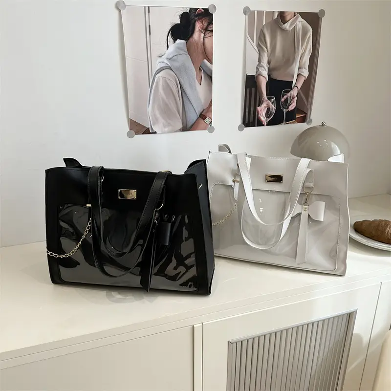 Black Bow Pain 2025 Large Capacity Shoulder Tote - Image 4