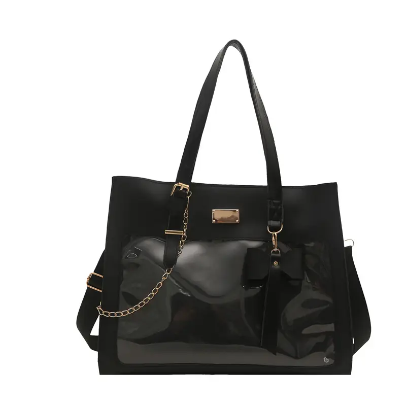 Black Bow Pain 2025 Large Capacity Shoulder Tote - Image 7