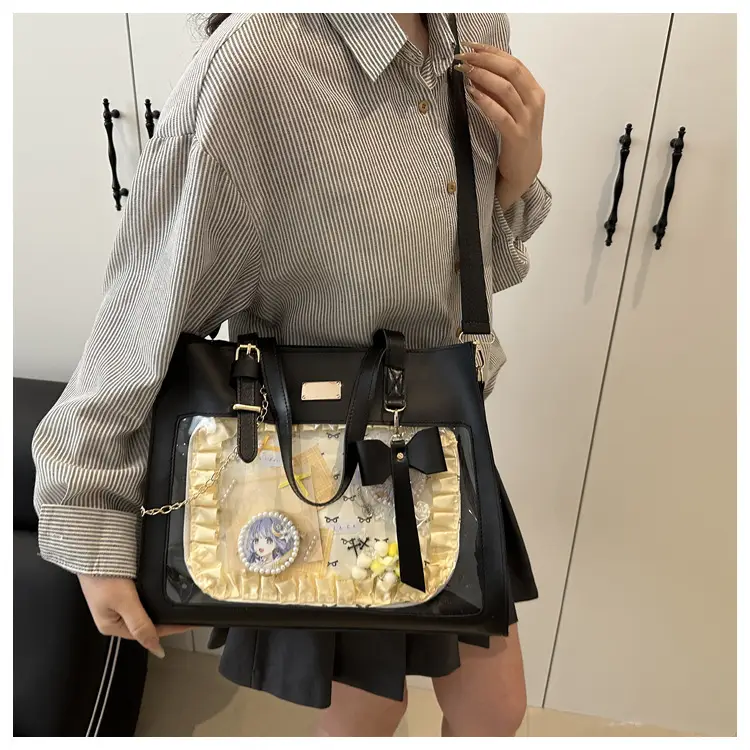 Black Bow Pain 2025 Large Capacity Shoulder Tote — feature 16