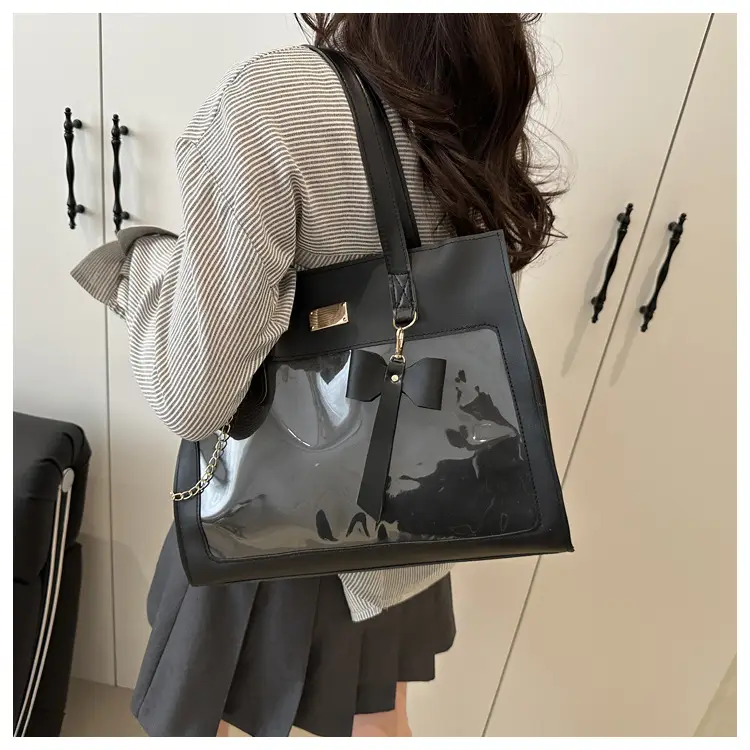 Black Bow Pain 2025 Large Capacity Shoulder Tote — feature 20