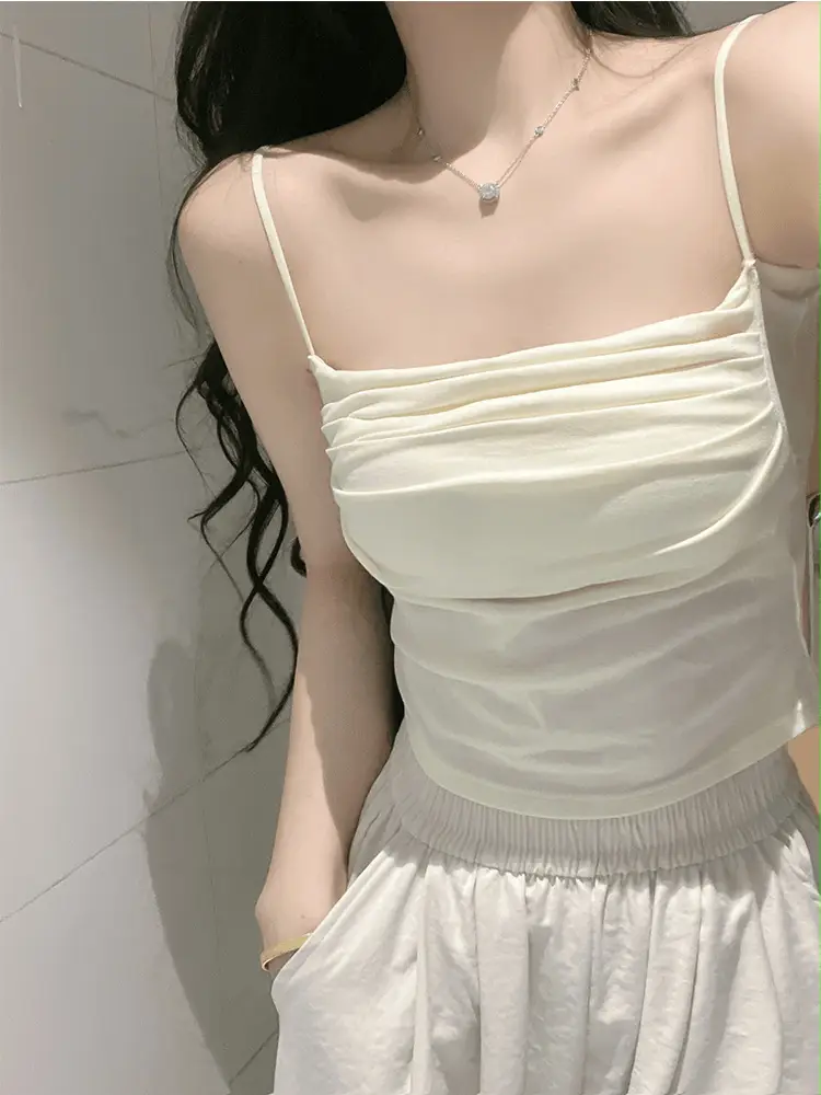 Pleated Camisole with Beautiful Back Design, Padded Bustier, Slim-Fit Base Layer, Bust-Enhancing Tube Top, Backless Inner Wear — feature 7