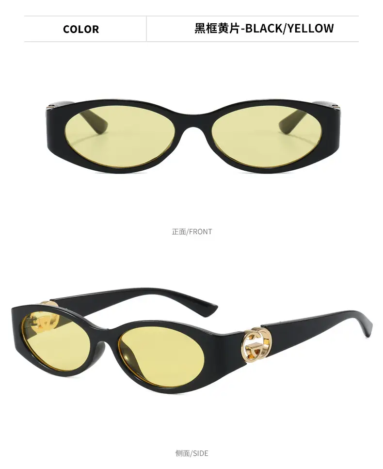 2025 White Oval Sunglasses with Crystal Clasp β feature 11