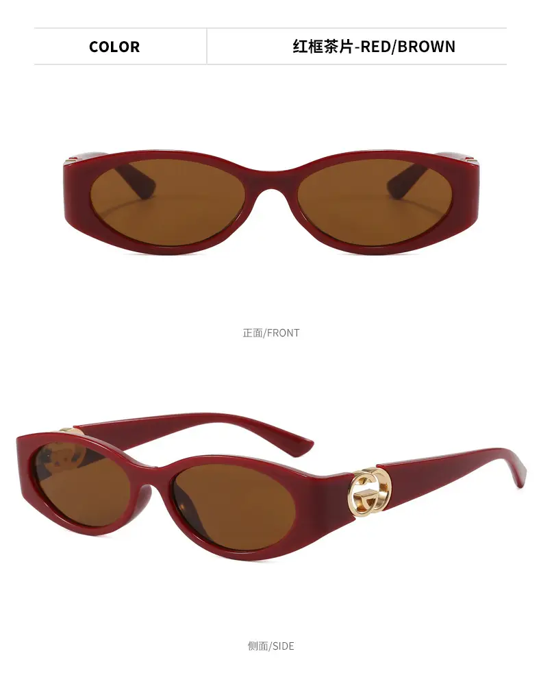 2025 White Oval Sunglasses with Crystal Clasp β feature 13