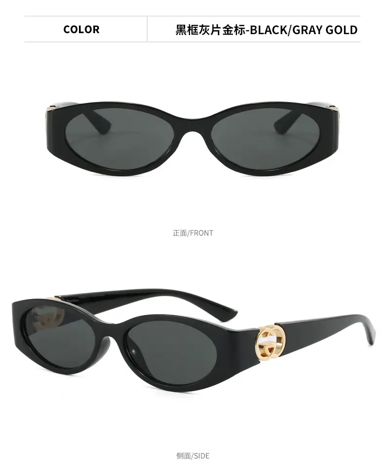 2025 White Oval Sunglasses with Crystal Clasp β feature 18