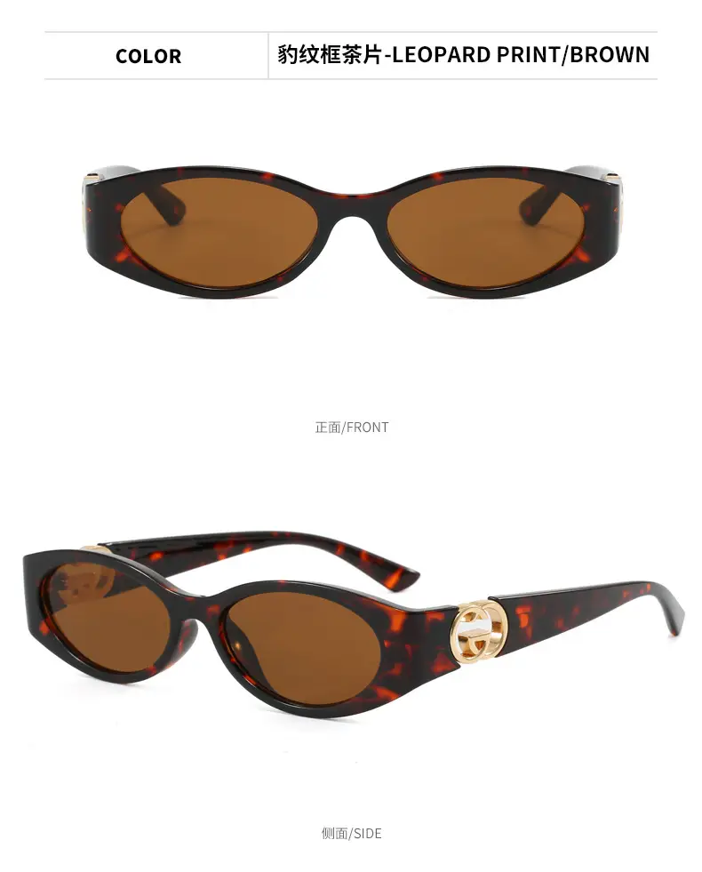 2025 White Oval Sunglasses with Crystal Clasp β feature 19