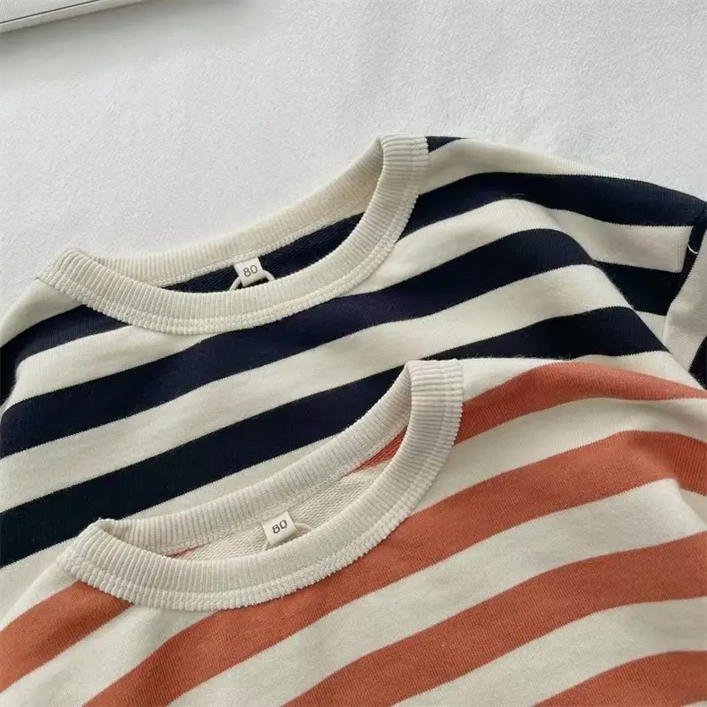 Korean Striped Long Sleeve T-Shirt for Boys Girls — feature 10