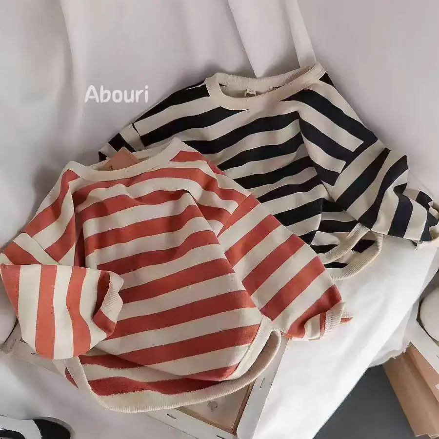 Korean Striped Long Sleeve T-Shirt for Boys Girls — feature 5
