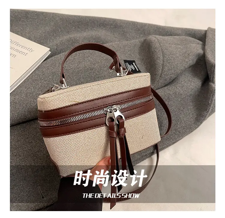 New Contrast Stitching 2025 Western Style Large Capacity Box Bag — feature 16