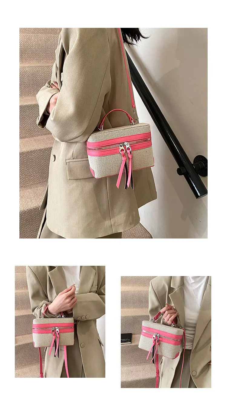 New Contrast Stitching 2025 Western Style Large Capacity Box Bag — feature 8