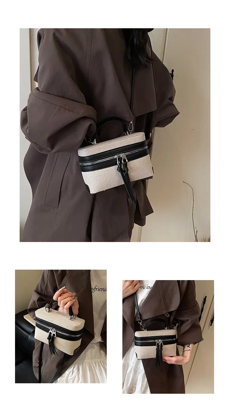 New Contrast Stitching 2025 Western Style Large Capacity Box Bag — feature 9