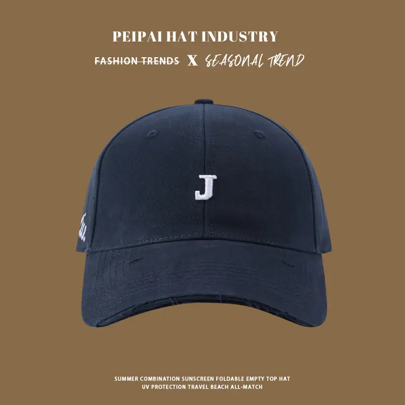 J-letter Embroidered Baseball Cap Women Sunshade Cap — feature 3