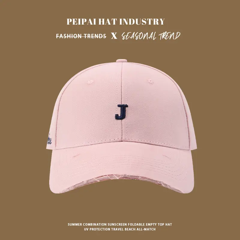J-letter Embroidered Baseball Cap Women Sunshade Cap — feature 4