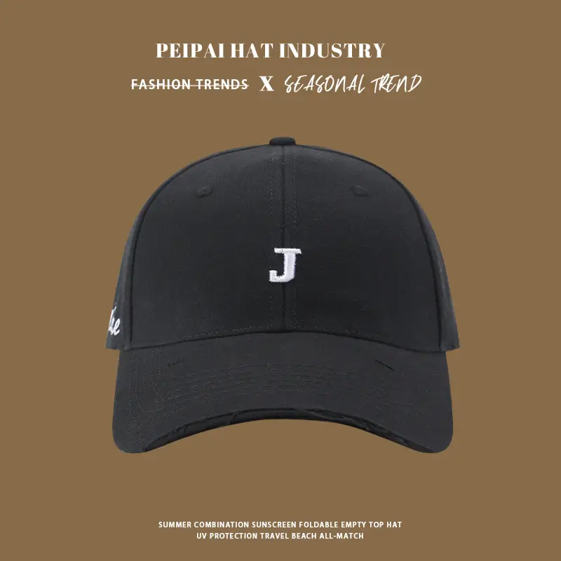 J-letter Embroidered Baseball Cap Women Sunshade Cap — feature 5