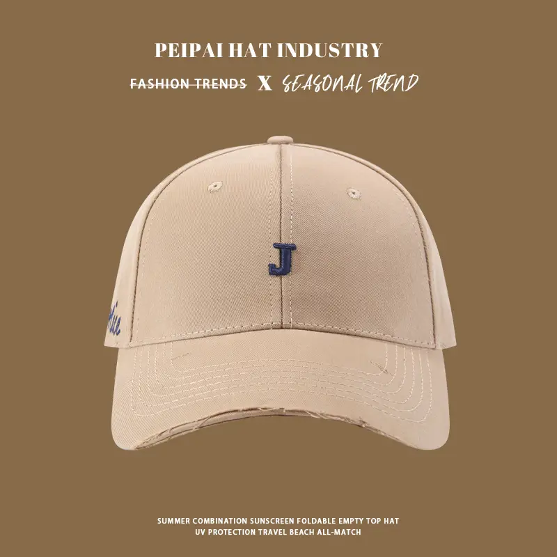 J-letter Embroidered Baseball Cap Women Sunshade Cap — feature 7