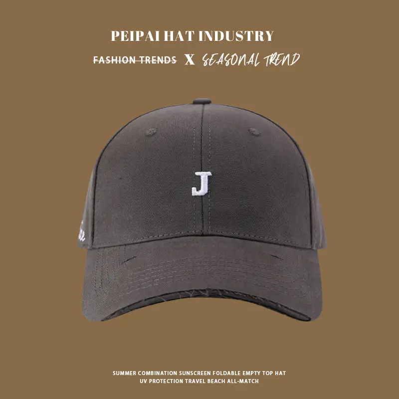 J-letter Embroidered Baseball Cap Women Sunshade Cap - Image 2