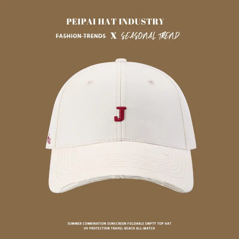 J-letter Embroidered Baseball Cap Women Sunshade Cap - Image 5