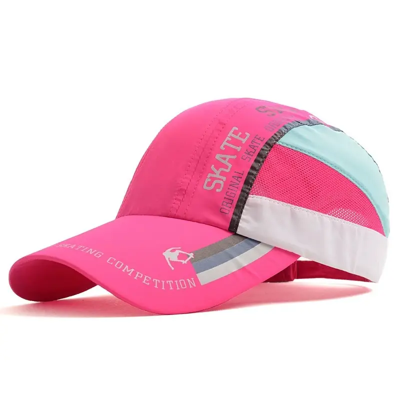 Men Grey Geometric Baseball Cap Quick-Drying Outdoor Visor Sun Hat - Image 27