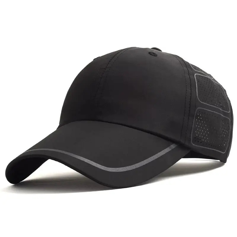 Men Grey Geometric Baseball Cap Quick-Drying Outdoor Visor Sun Hat - Image 28