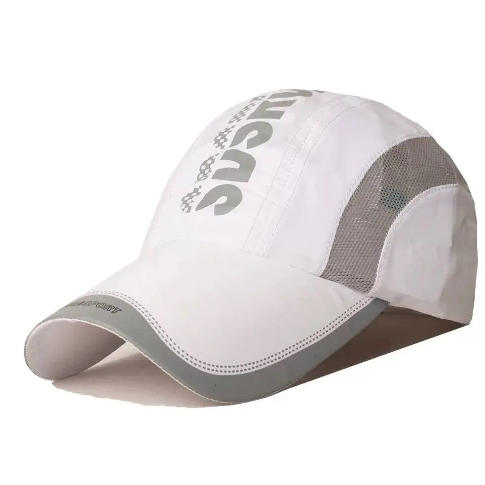 Men Grey Geometric Baseball Cap Quick-Drying Outdoor Visor Sun Hat - Image 37