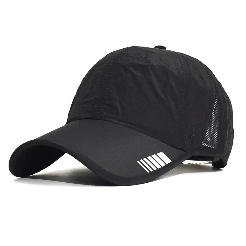 Men Grey Geometric Baseball Cap Quick-Drying Outdoor Visor Sun Hat - Image 38