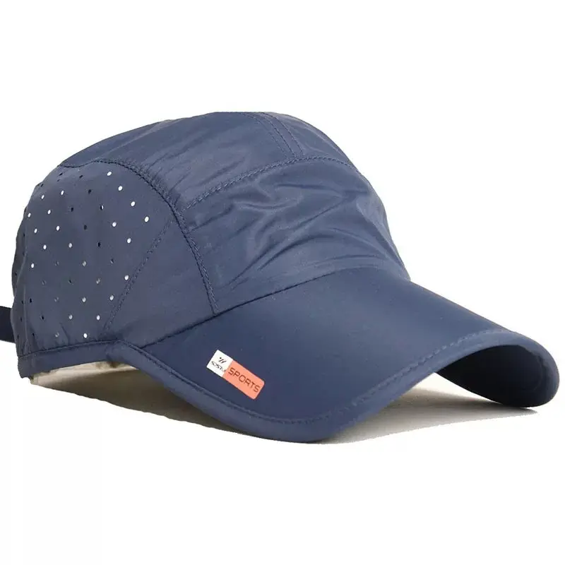 Men Grey Geometric Baseball Cap Quick-Drying Outdoor Visor Sun Hat - Image 8