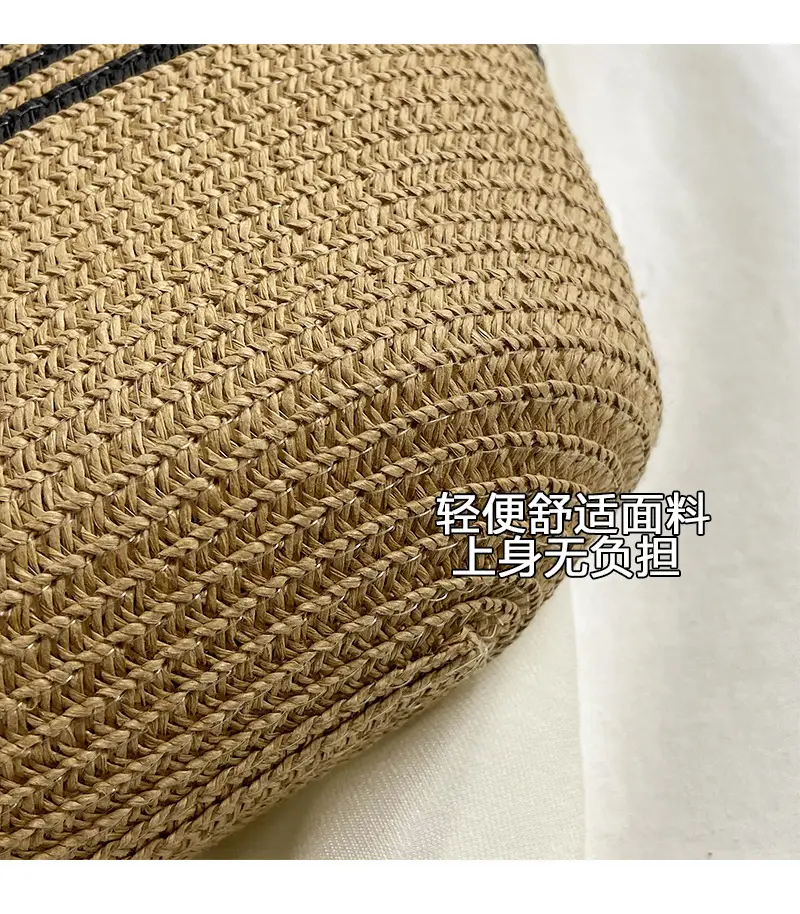 Straw Tote Bag with Lace Bow for Women — feature 4