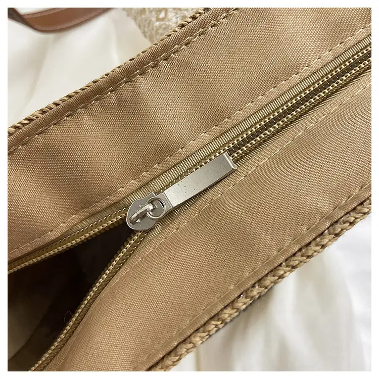 Straw Tote Bag with Lace Bow for Women — feature 7
