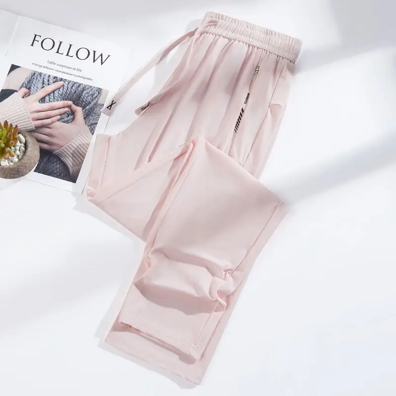 Men Ice Silk Sun Protection Pants Quick Dry Zipper Pocket - Image 20