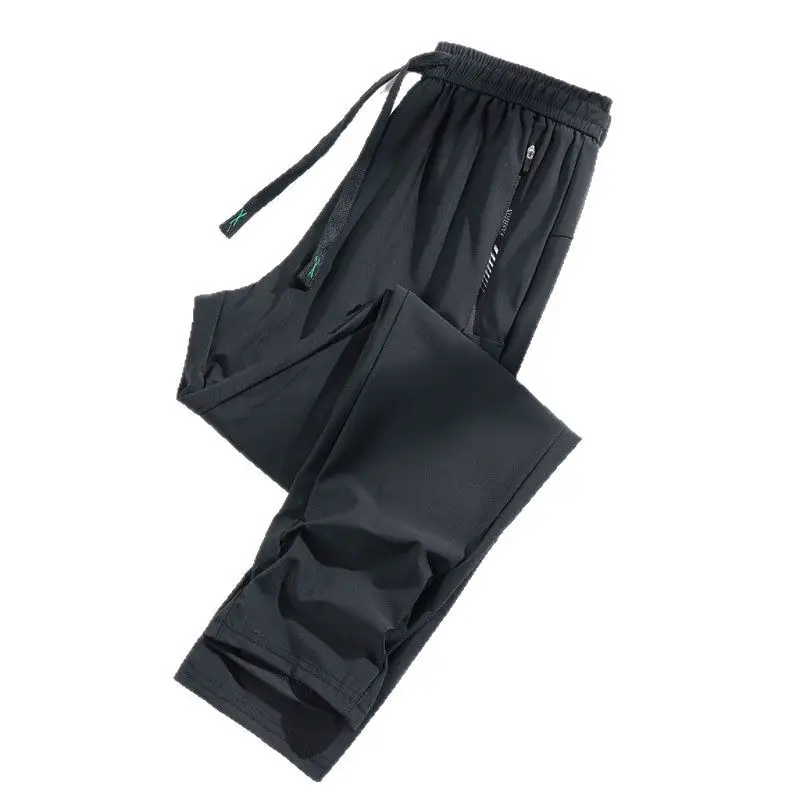 Men Ice Silk Sun Protection Pants Quick Dry Zipper Pocket - Image 22