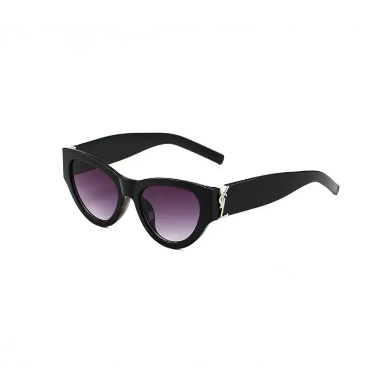 Men's White UV400 Sunglasses with Gold Accents
