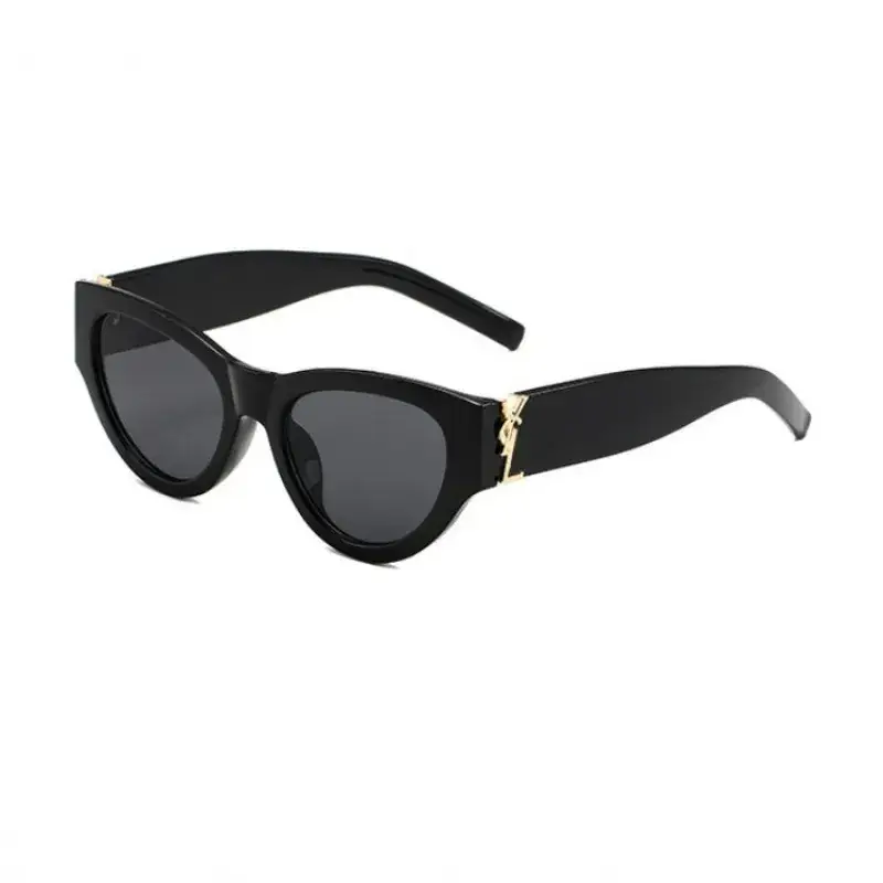 Men's White UV400 Sunglasses with Gold Accents
